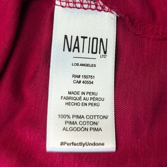 Nation Ltd. Size Small Berry Colored Off-Shoulder Top - Picture 5 of 15